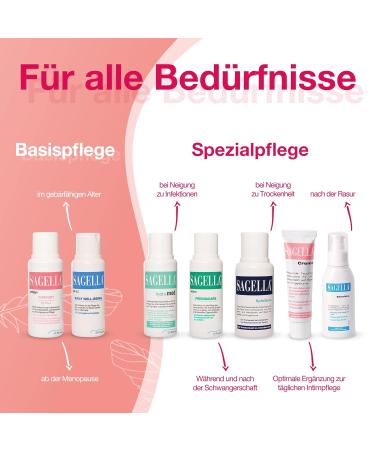 Sagella Poligyn Comfort 50 Plus - Intimwaschlotion with Chamomile & Bisabolol for Menopause Care | 500 ml - International Shipping Available - Buy Online on GoSupps.com