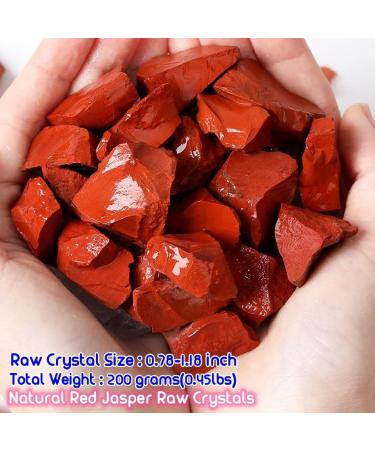 XIANNVXI Red Jasper Crystals 0.45lb - Natural Rough Stones for Reiki Healing and Tumbling - Bulk Gemstones for Cabbing and Fountain Rocks - Buy Online on GoSupps.com