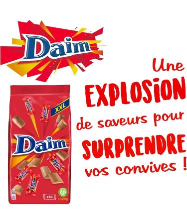 DAIM - 4 Sachets de 460g de Bonbons - Bonbons au Chocolat au Lait et clats de Caramel - Emballages individuels - Lot de 4x460g - Buy Online on GoSupps.com