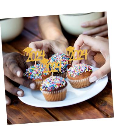 ERINGOGO 10pcs Graduation Cap Appetizer Pick Graduation Party Cupcake Toppers 2024 Appetizer Picks Graduation Party Decorations 2024 Graduation Cupcake Picks Wood The Banner Paper Cup - Buy Online on GoSupps.com