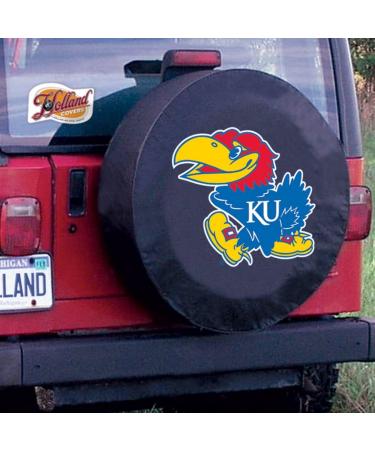 Kansas Jayhawks Black Tire Cover F (29x8) - Officially Licensed NCAA Product - Buy Online on GoSupps.com