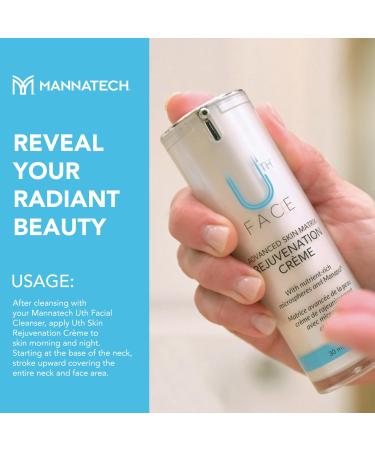 Mannatech Uth Skin Rejuvenation Cr me - Organic Face Cream for Firmness Radiance & Fine Line Reduction - 1.0oz/30ml - Buy Online on GoSupps.com