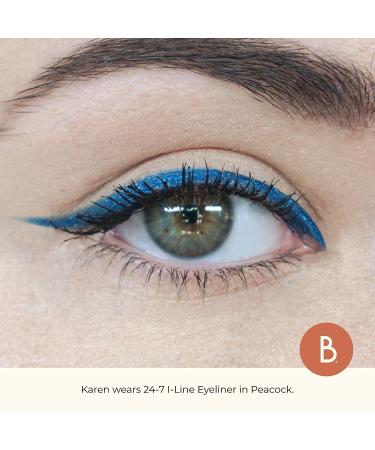 Beauty For Real I-Line 24-7 Eyeliner in Peacock Blue - Long-Wearing Gel Formula - Waterproof and Safe for Sensitive Eyes - 0.01 oz - Buy Online on GoSupps.com