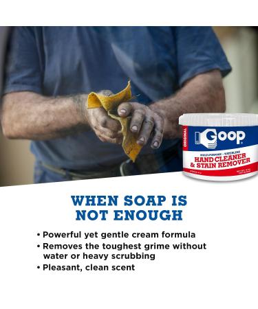 GOOP Multi Purpose Hand Cleaner Waterless Hand Degreaser Laundry Stain Remover NonToxic and Biodegradable Cleaner Remove Dirt - 14 Oz - Buy Online on GoSupps.com