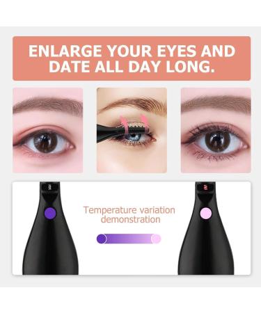 Dyeulget Hot Eyelash Curler - Portable Eyelash Curler | USB Heated Eyelash Curler Wand with Intelligent Temperature Control for Both Natural and False Eyelashes - Buy Online on GoSupps.com