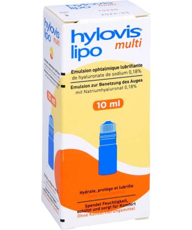 Hylovis Lipo Multi Eye Drops 10ml - Moisturizing Relief for Dry Eyes | International Shipping Available - Buy Online on GoSupps.com