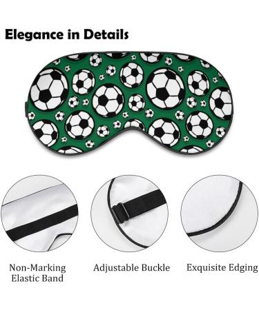 Soccer Cartoon Pattern Sleep Mask Comfortable Soft Eye Mask with Adjustable Head Strap Blindfold Eyeshade - Buy Online on GoSupps.com