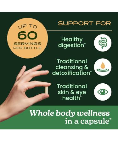 Herb Pharm Triphala Capsules: USDA Organic Cleansing & Detoxification Support & Digestive Health Support with Amla Haritaki & Bibhitaki FAIRWILD Certified | 60 Vegan Capsules Up to 30 Day Supply* 60 Count (Pack of 1) - Buy Online on GoSupps.com