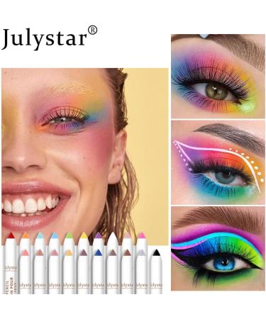  Julystar Interookie Makeup Color Eyeshadow Monochrome Polarized Stick Makeup Beauty Eyeshadow Matte Cosmetic Gloss (B04#) - Buy Online on GoSupps.com