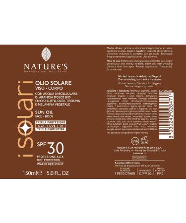 NATURE'S - iSolari - VISO body sun oil SPF30 - Buy Online on GoSupps.com