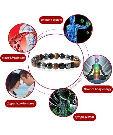 Anti-Swelling Black Obsidian Slimming Foot Chain | Lymphatic Drainage Magnetic Therapy Bracelet | Anti-Varicose Footkett - Black/Silver/Yellow - Buy Online on GoSupps.com