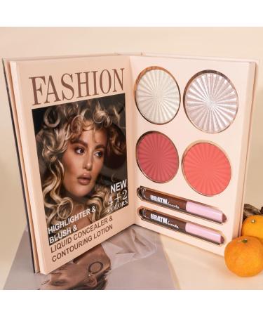 Eyeshadow Palette 30 Colours Highlighter Blush | Book Style Eye Makeup Palette for Daily Travel Party Holidays Photo Shoots Dating Wedding Evening Brides - Buy Online on GoSupps.com