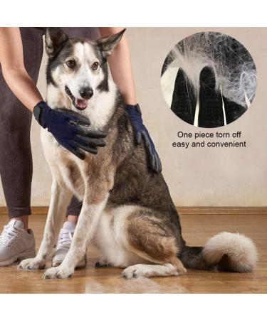 Grooming Gloves for Dogs & Cats - Massage & Cleaning Brush - Rubber Pet Grooming Tool - Pink - Buy Online on GoSupps.com