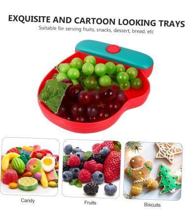 Zerodeko Decorative Dinnerware 1pc Christmas Glove Plate Gloves Flatware Dried Fruit Tray Fruit Plates Storage Basin Child Food 21x17cm Red - Buy Online on GoSupps.com
