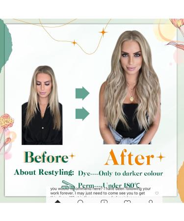 Easyouth Human Hair Wire Extensions Light Brown Highlight Platinum Blonde 18 Inch 80g - #8P60 - Buy Online on GoSupps.com