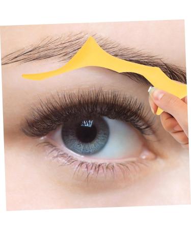 Mipcase Silicone Makeup Stencil Eyebrow Shaper Eyebrow Stencils Makeup Tools Eyebrow Trimming Auxiliary 17.3x5.9cm Yellow - Buy Online on GoSupps.com