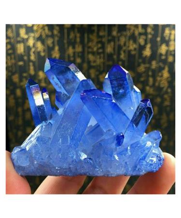 Natural Crystal Rough Blue Rainbow Crystal Quartz Cluster Reiki Stone Mineral Specimen