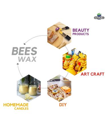 Pure Raw Beeswax 110gm - Cosmetic Grade for Skin Hand & Lip Balm | Ideal for Creams Lotions Soaps - International Shipping Available - Buy Online on GoSupps.com