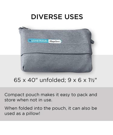 PGI Traders Soft Travel Blanket with Bag | Versatile Pillow/Blanket for Airplane, Car, Office & Home | Lightweight, Cozy, Portable & Compact | Smoke Full Smoke - Buy Online on GoSupps.com