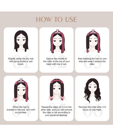 Colorfarm Heatless Hair Curler Set for Long Hair - No Heat Curling Rod Headband with Satin Ribbon Wrap - Overnight Hair Roller with Scrunchies and Clips for Hairstyles - Carna - Buy Online on GoSupps.com