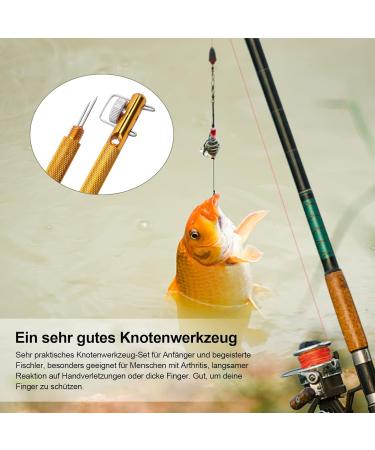 Realure 6-Piece Fishing Hook Tying Device & Sharpener - Fly & Sea Fishing Accessories (Metal Green Yellow) - International Shipping Available - Buy Online on GoSupps.com