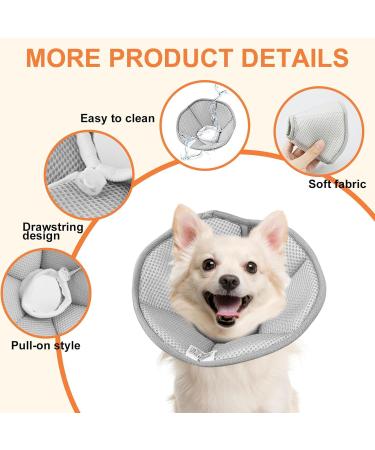 Adjustable Elizabethan Collar for Pets | Dndgdlua Protective E-Collar for Kittens Puppies & Rabbits | Prevents Licking & Biting - Size S Gray - Buy Online on GoSupps.com