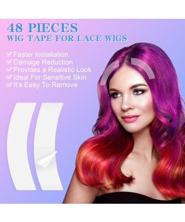 Wig Tape Double Sided - 84 Pieces Waterproof Hair Tape for Lace Wigs & Lace Closures | Extra Hold Clear Adhesive - Buy Online on GoSupps.com