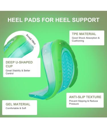 Plantar Relief Heel Spur Insoles - Gel Cushions & Orthopedic Inserts for Fasciitis & Ankle Pain - 4 Pairs - Buy Online on GoSupps.com