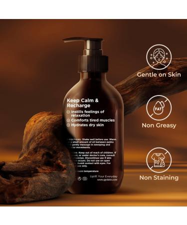 Gya Labs Calming Massage Oil - Natural Aromatherapy Blend with Lavender, Petitgrain, Chamomile, Sweet Orange, Jojoba & Argan Oils - 200 ml - Buy Online on GoSupps.com