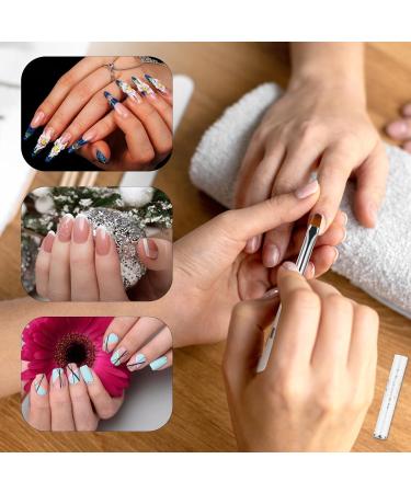 Thinp 2 Pcs Double Ended Nail Art Brushes - Builder Gel Liner & French Tip Brushes with Rhinestone Handle for Perfect Nail Design - Buy Online on GoSupps.com