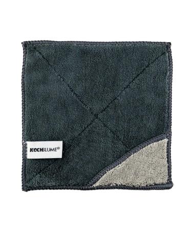 Kochblume| Microfibre cloth 18 x 18 cm anthracite/light grey single anthracite-grey