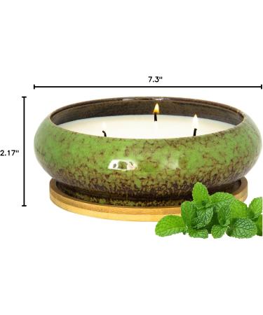 Shop Large 3 Wick Peppermint Scented Candles - 17 oz Aromatherapy Gifts for Women | Natural Soy Long Lasting Home Decor - Perfect for Mother s Day & Birthdays - Buy Online on GoSupps.com