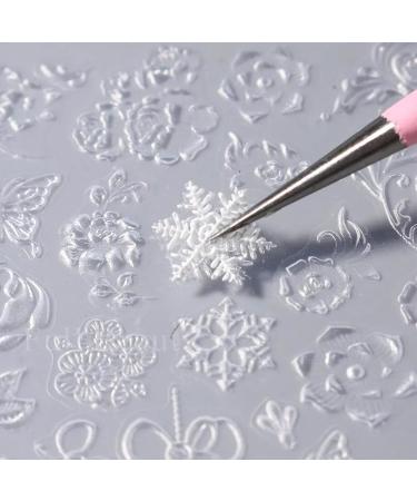 MCAORI 3D Nail Art Mold with Variety of Patterns Template Carving Sticker Stencil Tools Creative Stunning Nail Decorations - Buy Online on GoSupps.com