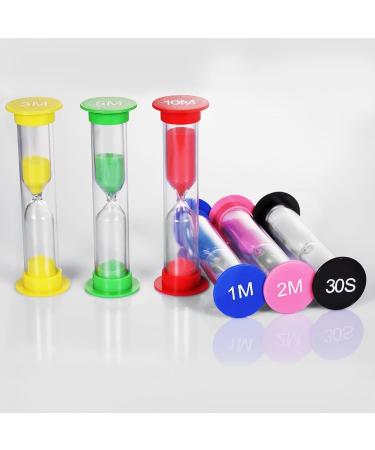 MOKIU Hourglass Set for Children - 6 Mini Timers (30 Sec 1 Min 2 Min 3 Min 5 Min 10 Min) - Ideal for Learning & Play - International Shipping Available - Buy Online on GoSupps.com