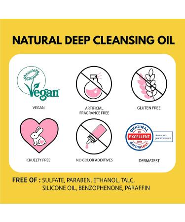 Lanbelle Deep Cleansing Oil 6.76 Oz - GrapeSeed & Lemon Infused | Vegan Face Wash for Acne-Prone & Sensitive Skin - Buy Online on GoSupps.com