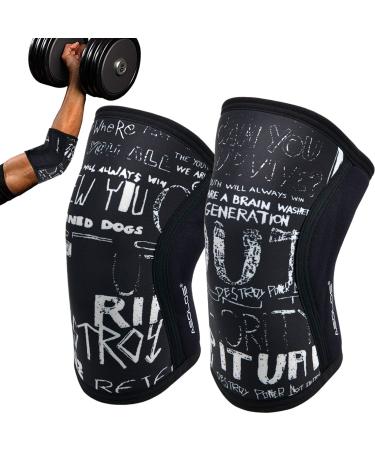 Elbow Sleeves(Pair) Support for Squat Weightlifting Powerlifting Cross Trainning Golf & Basketball(Small) Black Small (1 Pair)