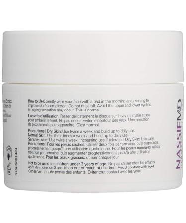 NassifMD Detox Pads - 60 Count - Glycolic & Salicylic Acid Exfoliating Pads for Face - Buy Online on GoSupps.com