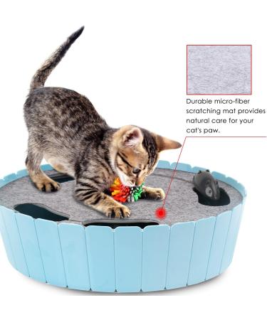 Buy Pawaboo Electric Mouse Cat Toys - Interactive Kitten Play Balls & Scratch Mat - Safe & Fun Blue Sky Color - Buy Online on GoSupps.com