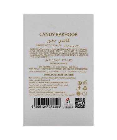 Swiss Arabian Candy Bakhoor For Unisex - Luxury Products From Dubai - Long Lasting Personal Perfume Oil - A Seductive Exceptionally Made Signature Fragrance - The Luxurious Scent Of Arabia - 0.4 Oz Jasmine 0.4 Fl Oz (Pack of 1) - Buy Online on GoSupps.com