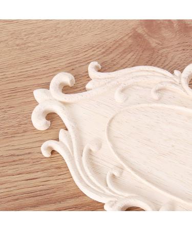 RORPOIR 1pc Unpainted Frames Decorative Appliques for Furniture Wood Onlays for Bed Flowers Carved - Buy Online on GoSupps.com
