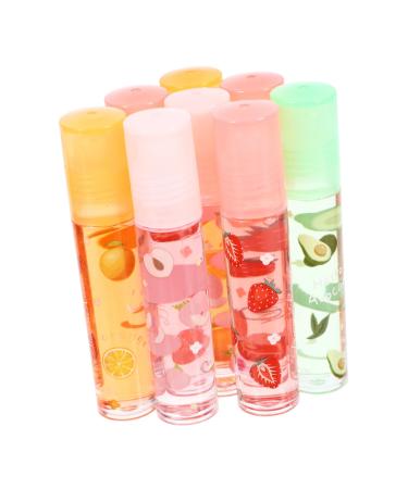 Hemoton 8pcs Lip Balm Lip Gloss Fruit Flavoured Lipgloss Natural Lip Moisturizer Fruit-flavored Lipstick Fruit Flavor Lip Gloss Oil Infused Lip Water Doodle Protector Plastic Liquid
