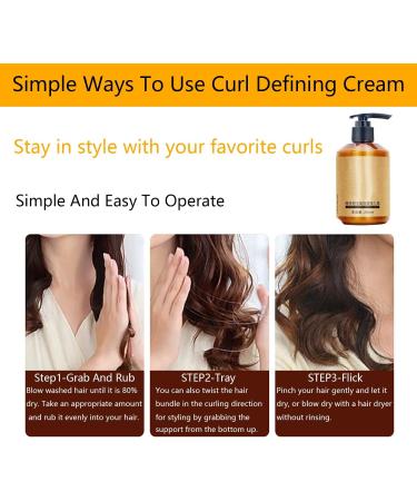Yagerod Moisturizing Styling Cream for Curly Hair Styling Cream Curl Defining Cream Conditioner (280ml) - Long Lasting Volume and Moisture (2) - Buy Online on GoSupps.com
