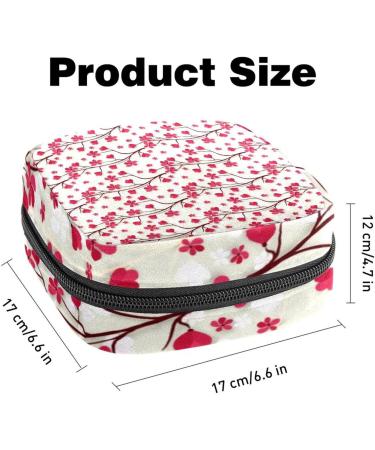 Womens Binding-Up Bags | Cherry Blossom Pink Tampon Storage & Taming Bag with Zip Pockets - Multi-purpose Menstrual Bags - Buy Online on GoSupps.com