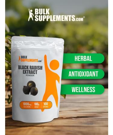 BulkSupplements Black Radish Extract Powder - 100g - Buy Online on GoSupps.com