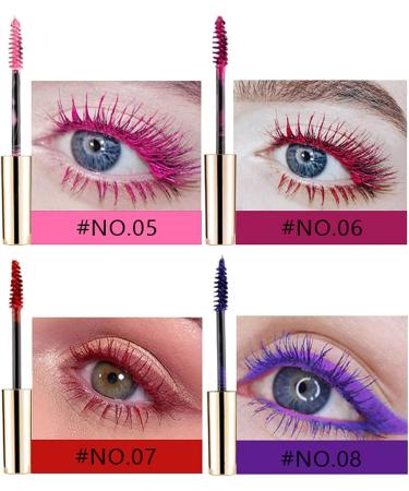 CHSEEO Colored mascara 12 colors mascara for eyelashes green blue purple waterresistant longlasting smudgeproof for voluminous 3D eyelashes makeup 50 to 14 pieces - Buy Online on GoSupps.com