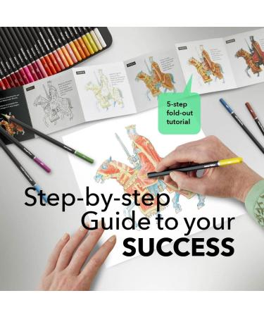Castle Art Supplies 72 Watercolor Pencils Set - Vibrant Pigments for Blending, Drawing, and Painting | Ideal for Adults, Hobbyists, and Professionals | Presented in Tin Box for Protection and Organization - Buy Online on GoSupps.com