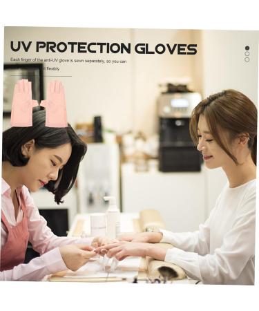Healeved 3 Pairs Sun Protection Half Finger Gloves Salon Supply Hand Gloves for Protection Prevention Gloves Salon Manicure Gloves UV Gloves Pink Fingerless Nylon Hand Guard Miss - Buy Online on GoSupps.com
