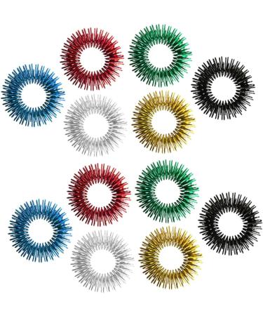 Magiclulu 36 Stk Spiky Finger Rings - Noiseless Acupressure Massage Toys for Kids | Finger Roller Massager Device - Buy Online on GoSupps.com