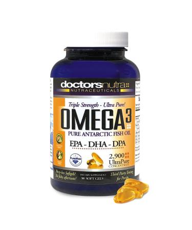 Doctors Nutra Nutraceuticals Omega 3 DPA Fish Oil 2 900 Milligrams Triple Strength Ultra Pure Concentrated EPA-DPA-DHA SoftGels - 30 Servings