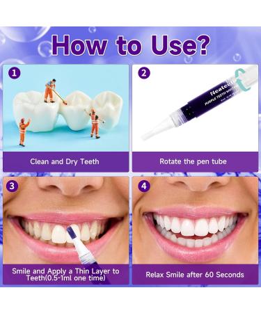 Teeth Whitening Pen for Sensitive Teeth - Instant Purple Whitening Gel for Adults | Brighten Yellow Teeth - Buy Online on GoSupps.com